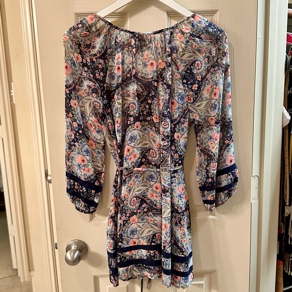 Jessica Simpson Navy Floral Maternity Tunic - Picture 2 of 5